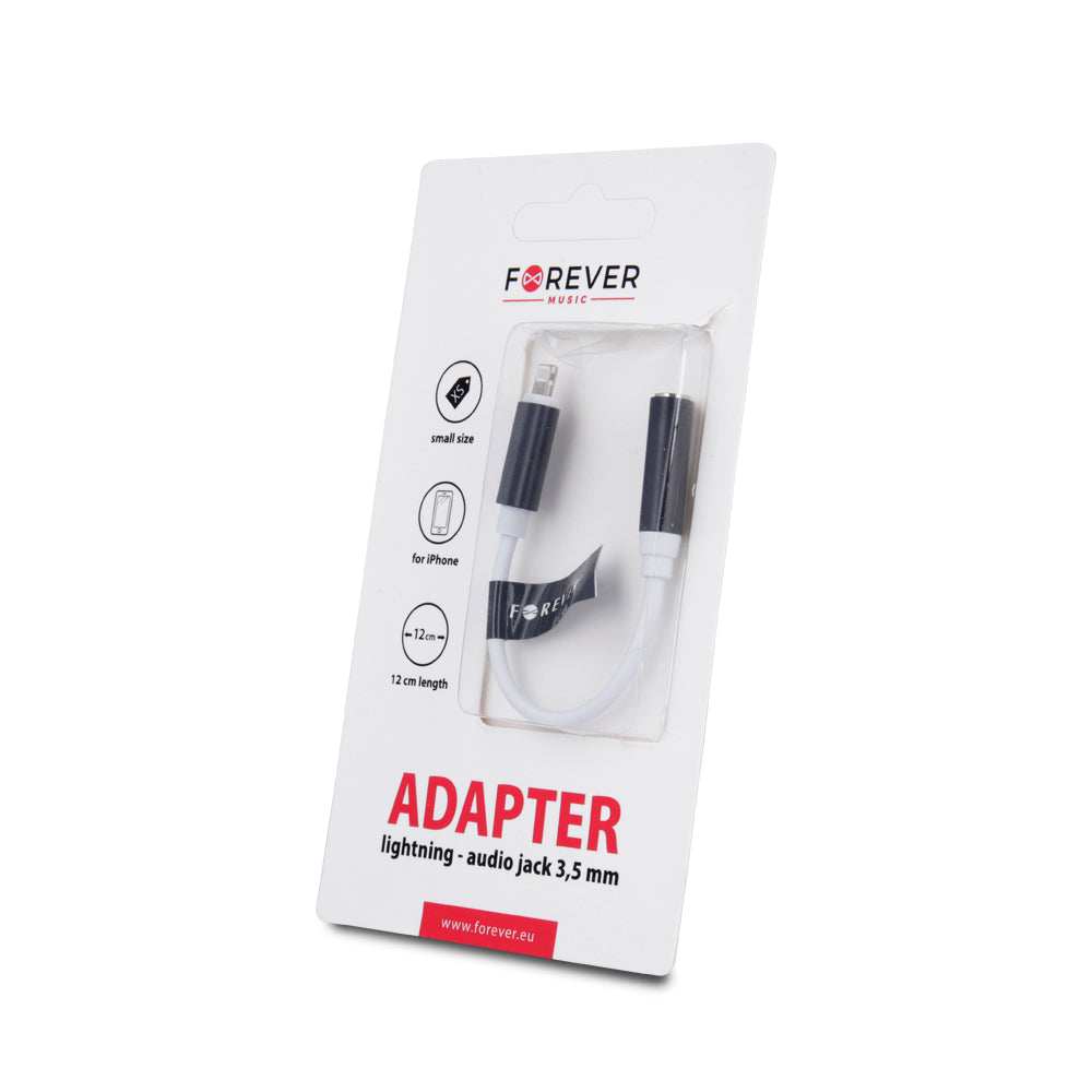 Forever adapter audio jack 3,5mm - Lightning black