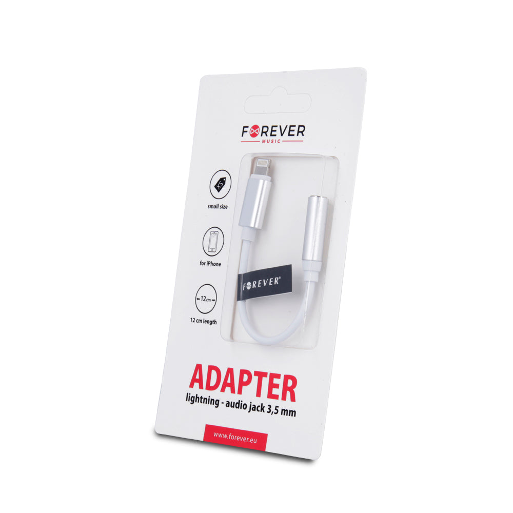 Forever adapter audio jack 3,5mm - Lightning white