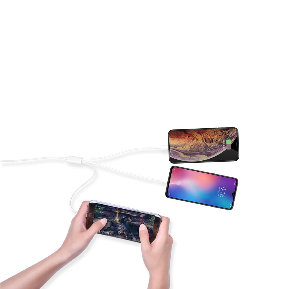 Câble 3-en-1 Devia EC141 — USB-C/Lightning/microUSB 1,2m