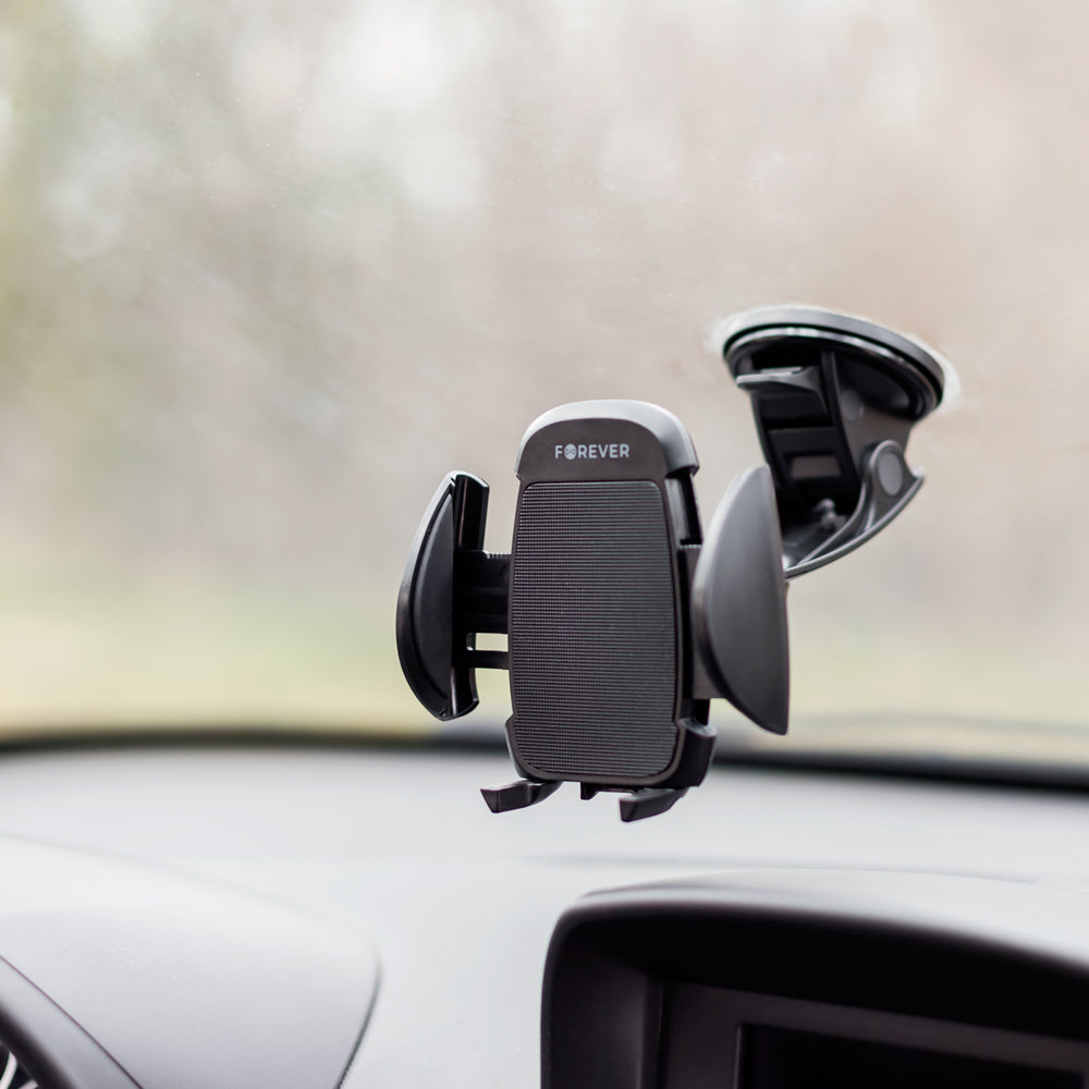 Support voiture Forever CH-110 pour pare-brise — ventouse universelle noir