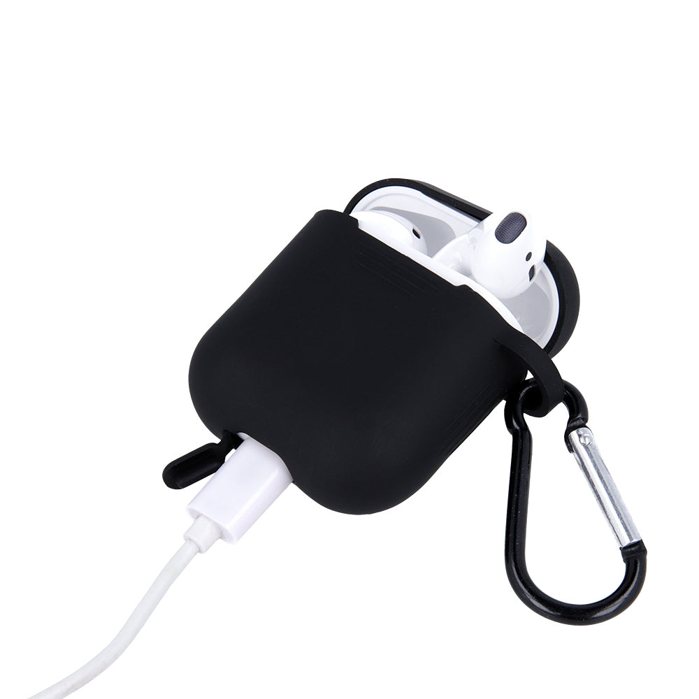 Case for Airpods / Airpods 2 black with hook