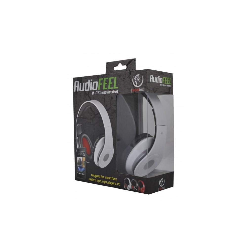 Rebeltec wired headphones AUDIOFEEL2 red