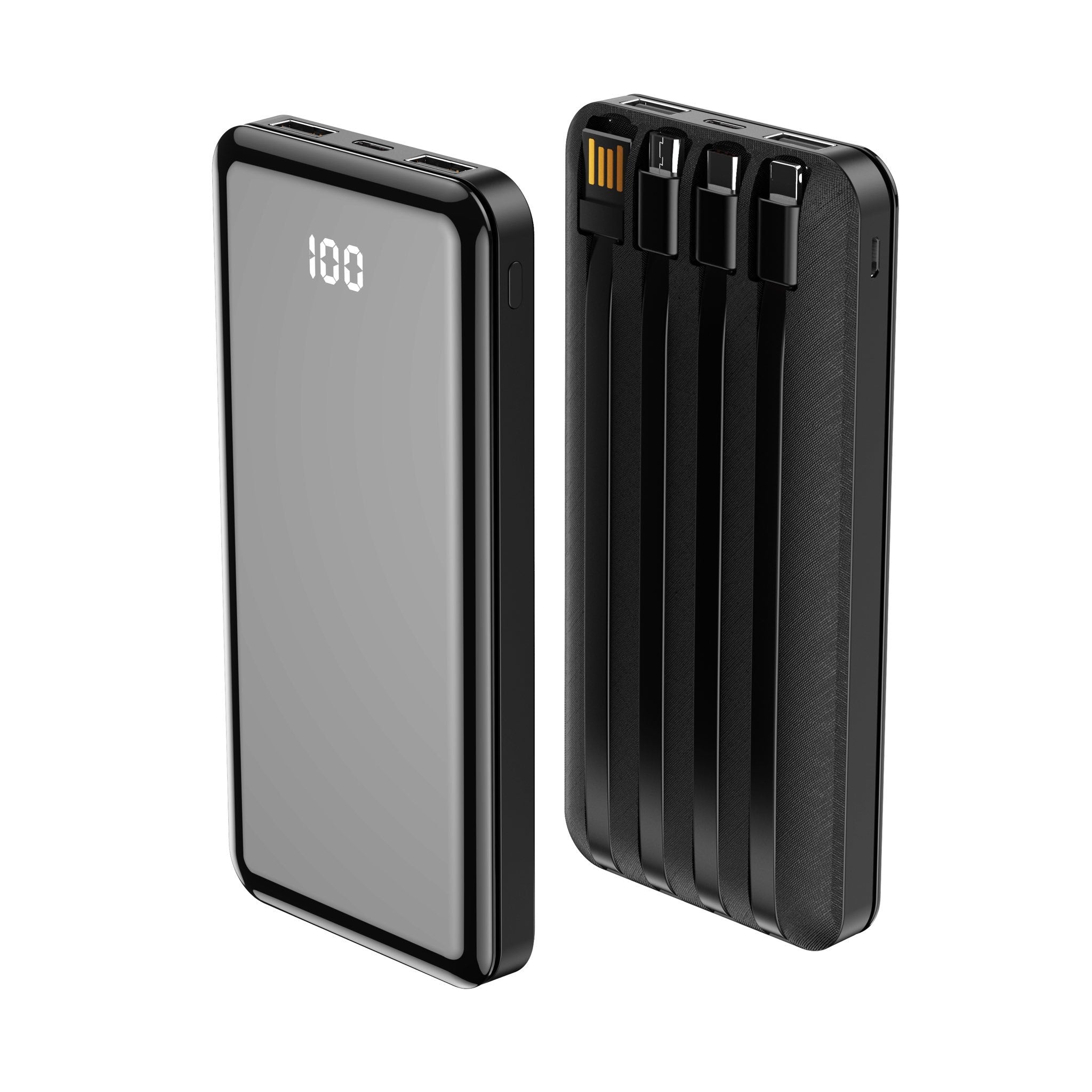 Chargeur Forever TB-411 ALLin1 10000 mAh câbles USB-C Lightning microUSB noir