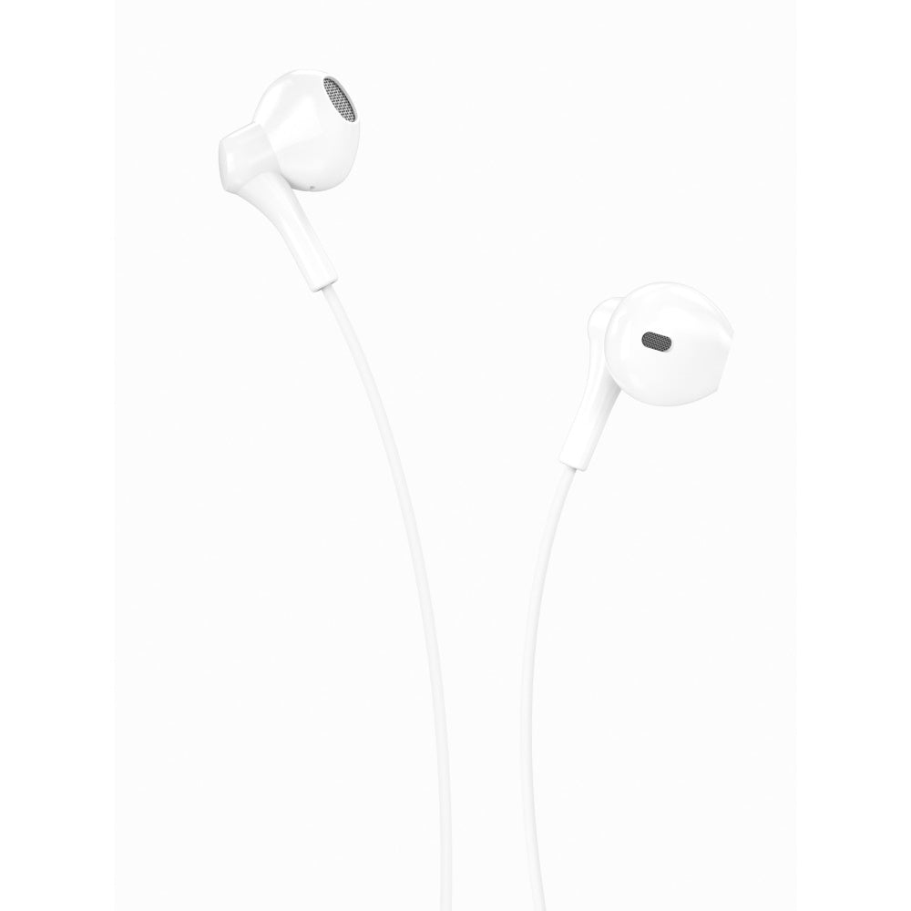 Écouteurs XO EP39 — Jack 3,5mm blanc avec micro