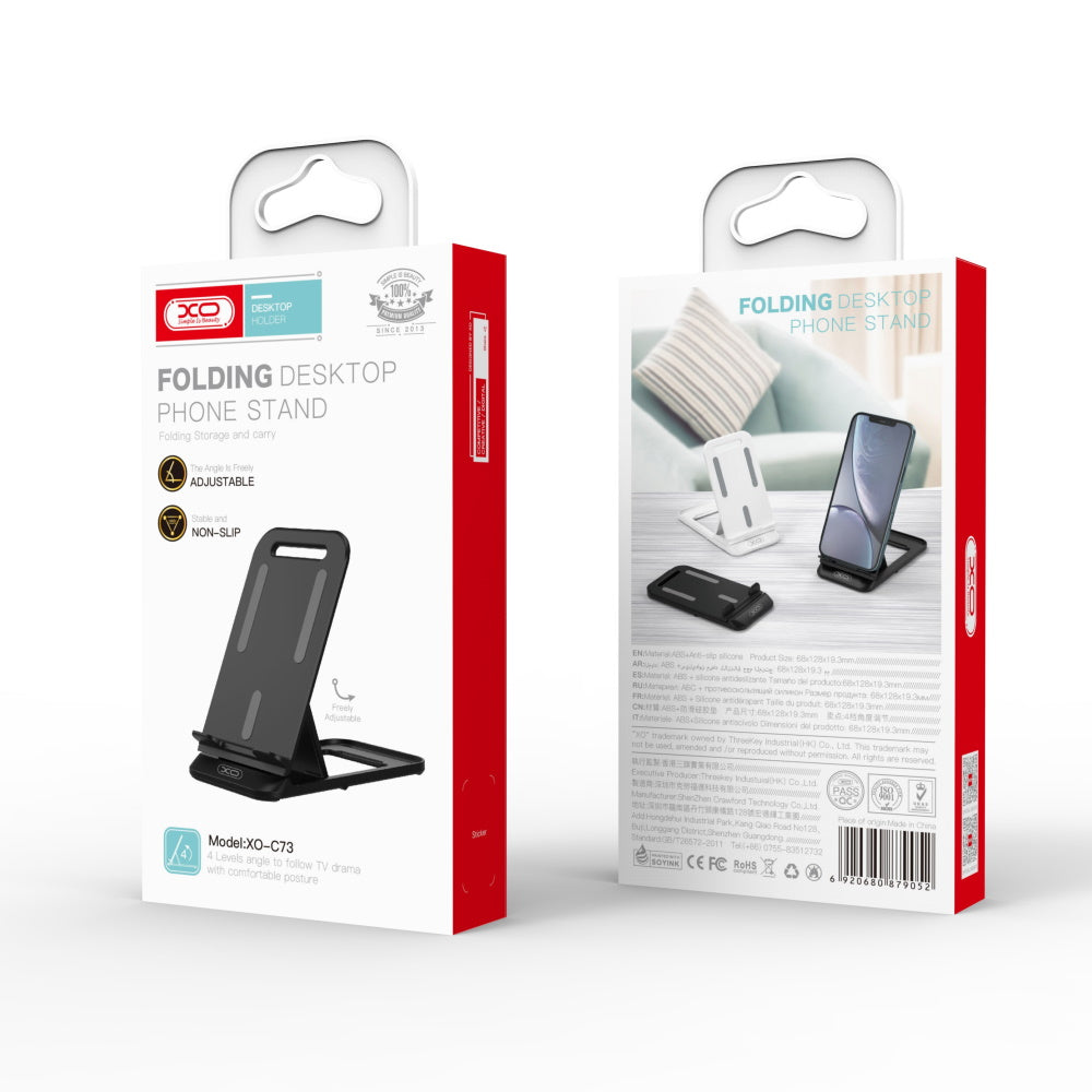 Support téléphone XO C73 — pliable noir