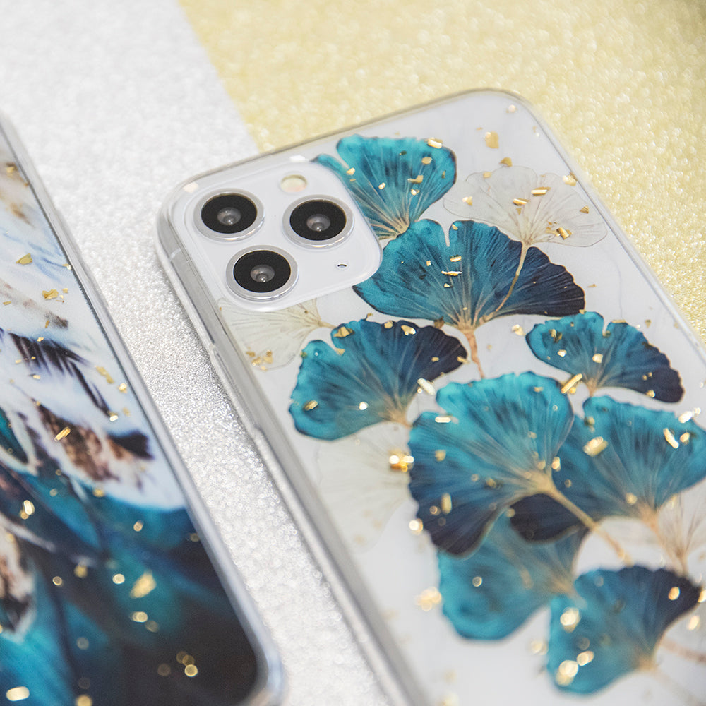 Gold Glam case for Samsung Galaxy S21 leaves