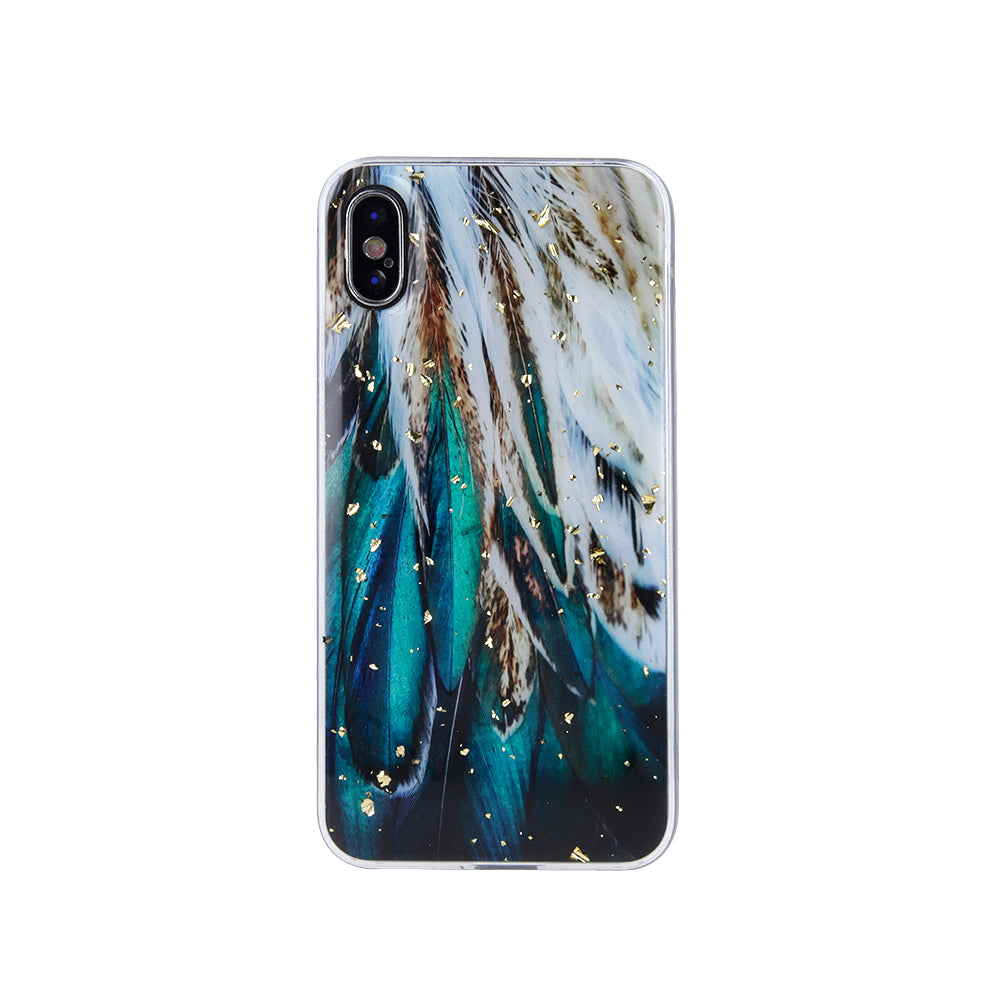 Gold Glam case for Xiaomi Redmi 13C 4G / 13C 5G / Poco C65 feathers