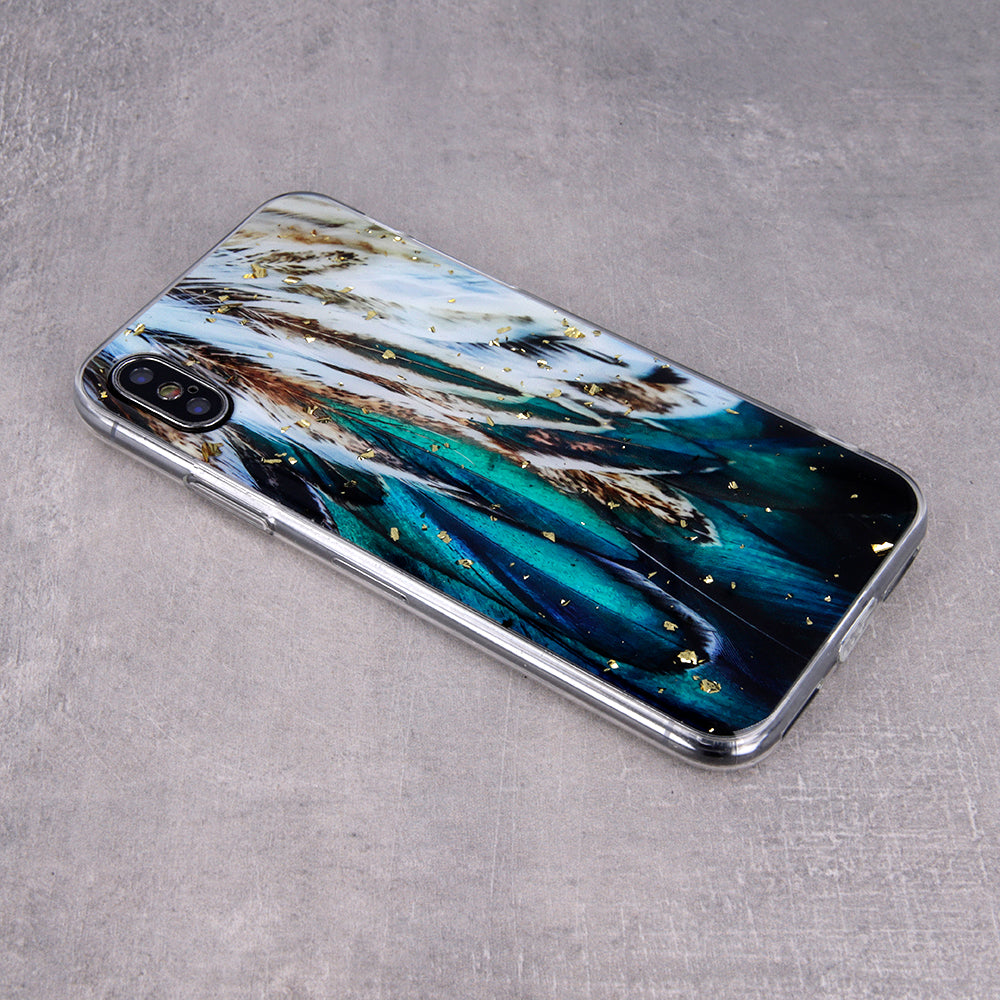 Gold Glam case for Samsung Galaxy A15 4G / A15 5G feathers