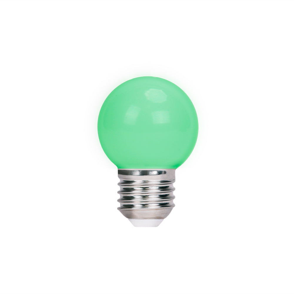 Ampoule LED E27 G45 2W 230V vert - Pack de 5