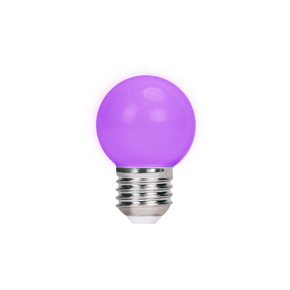 Ampoule LED E27 G45 2W 230V Violet - Lot de 5