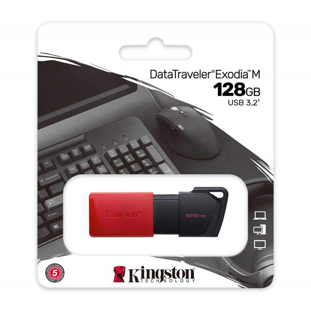 Clé USB Kingston DataTraveler Exodia M DTXM 128GB rouge
