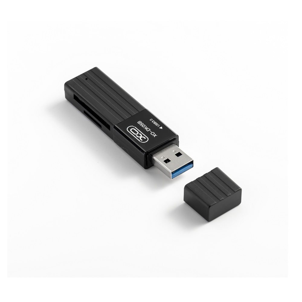 Lecteur de carte mémoire XO DK05B 2 en 1 USB 3.0 noir