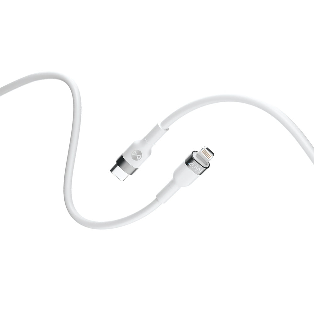 Câble USB-C vers Lightning Forever Flexible 1m 20W blanc
