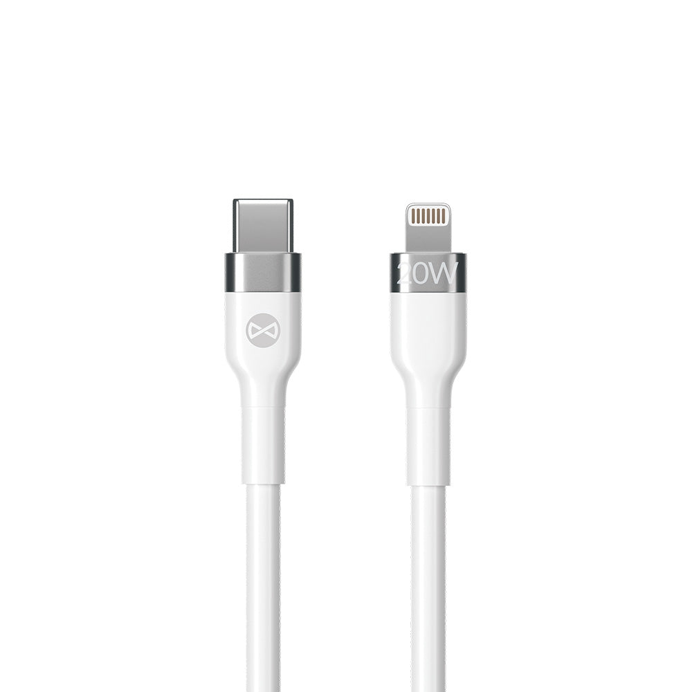 Câble USB-C vers Lightning Forever Flexible 1m 20W blanc