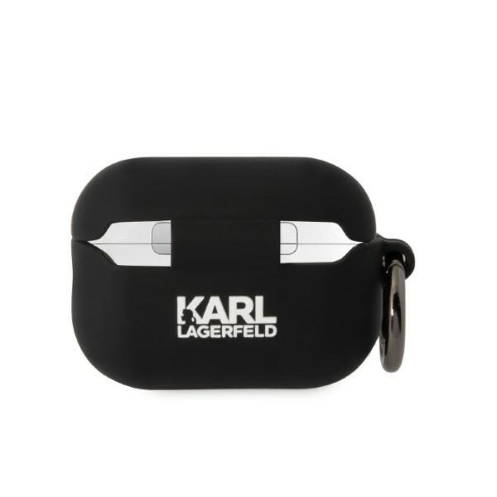 Karl Lagerfeld case for Airpods Pro 2 KLAP2RUNIKK black 3D Silicone NFT Karl