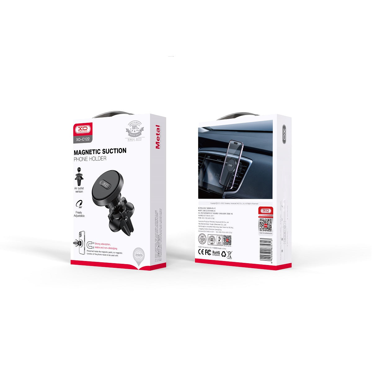 Support magnétique XO C122 pour aération — noir