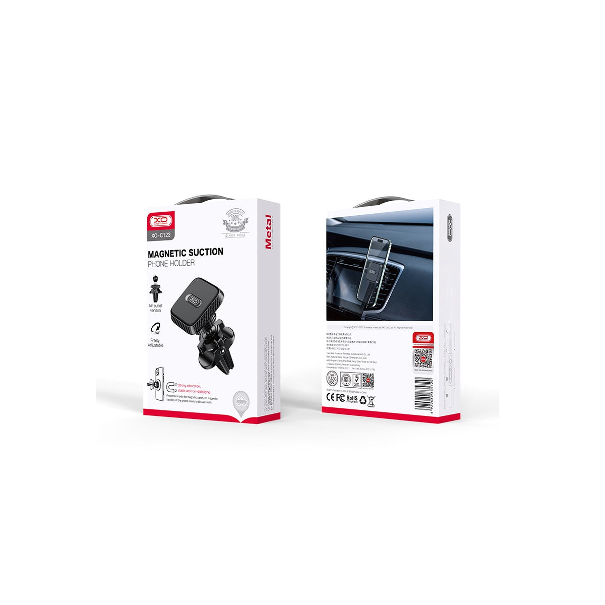 Support magnétique XO C123 pour aération — Noir
