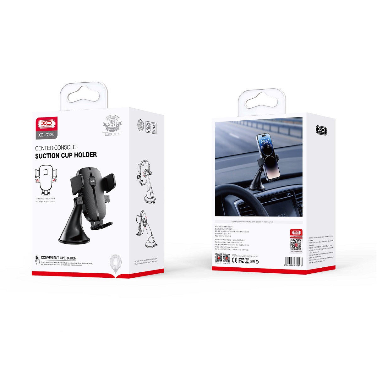 Support voiture XO C120 ventouse — universel