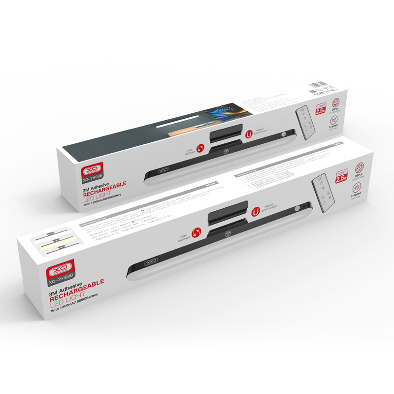 Lampe LED magnétique XO YH08B 1200mAh noire + télécommande