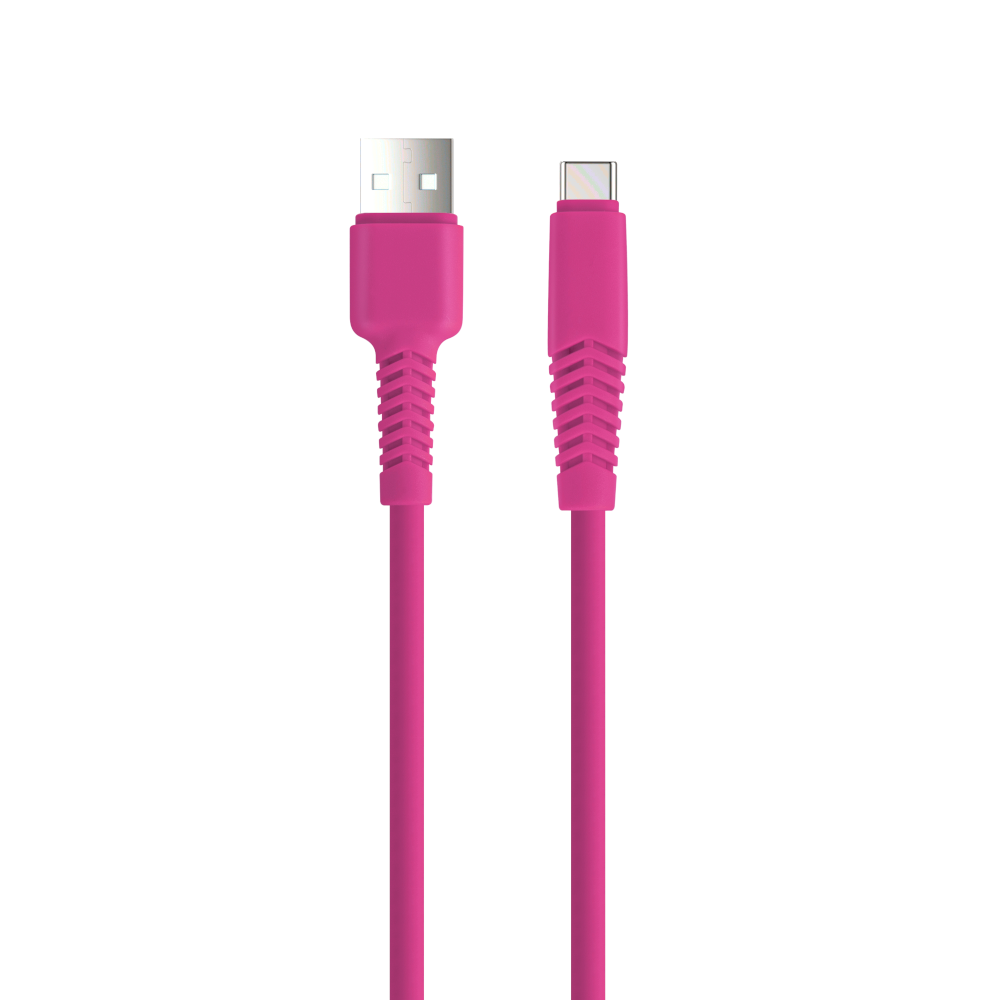 Setty cable USB - USB-C 1,5 m 2A KSA-C-1.526 pink