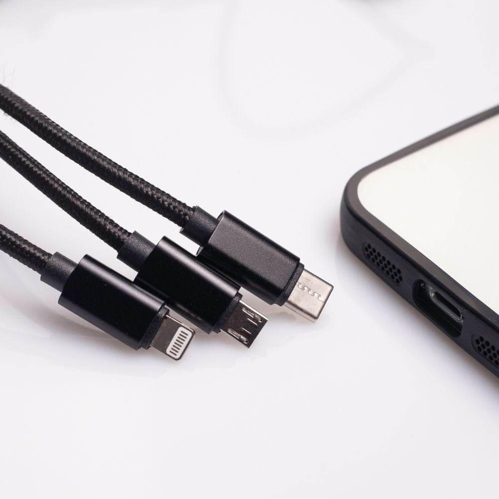 Câble USB 3-en-1 Maxlife Lightning/USB-C/microUSB 1m 2.1A