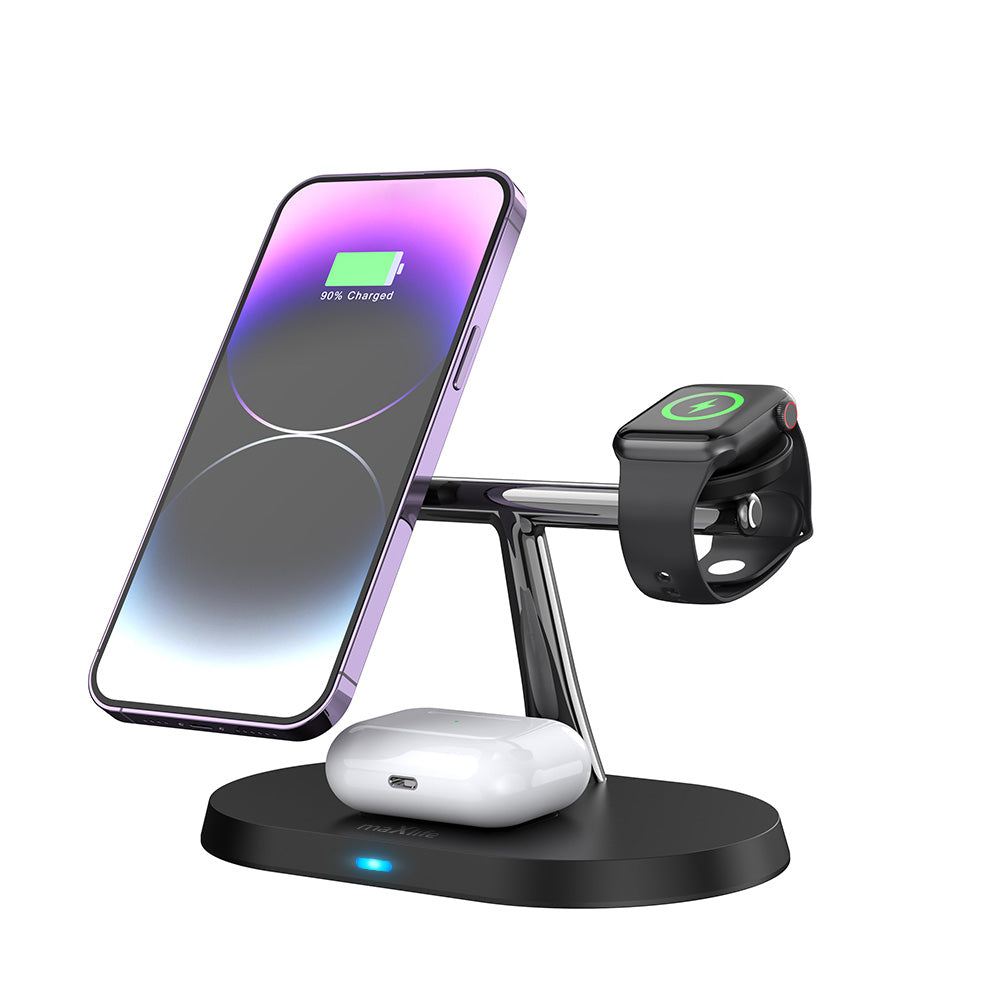 Maxlife MXWC-03 magnetic wireless charger 15W black 3in1