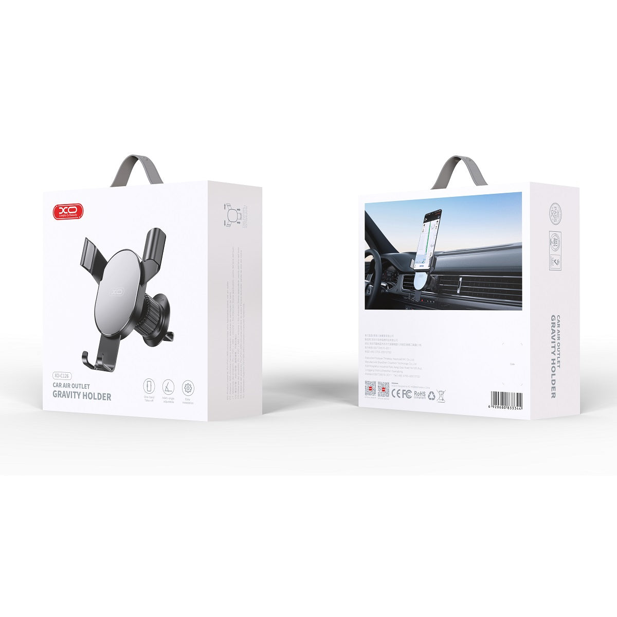 Support voiture XO C126 pour aération — gris/noir