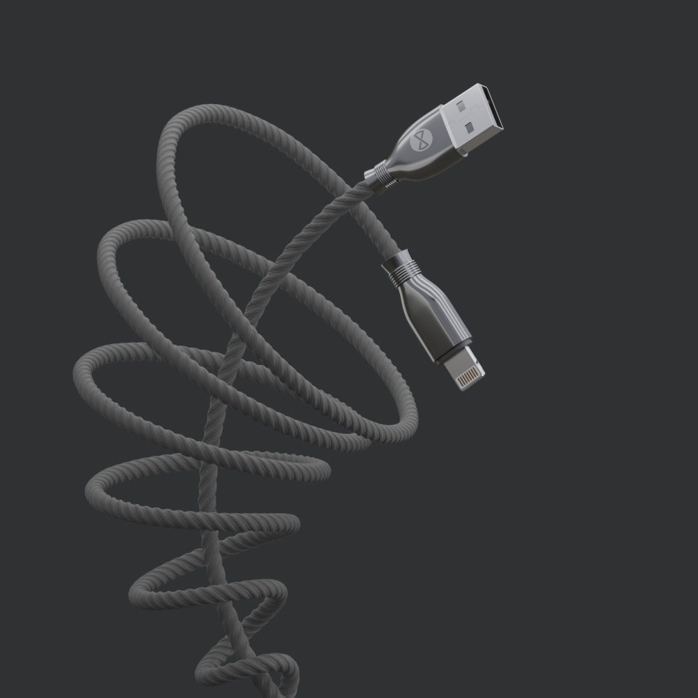 Câble USB-Lightning Forever Tornado 1m 3A noir