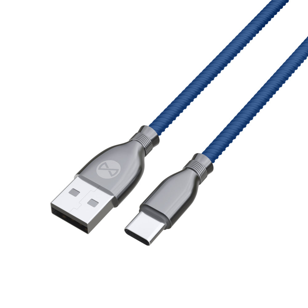 Câble USB-C Forever Tornado 1m 3A bleu marine