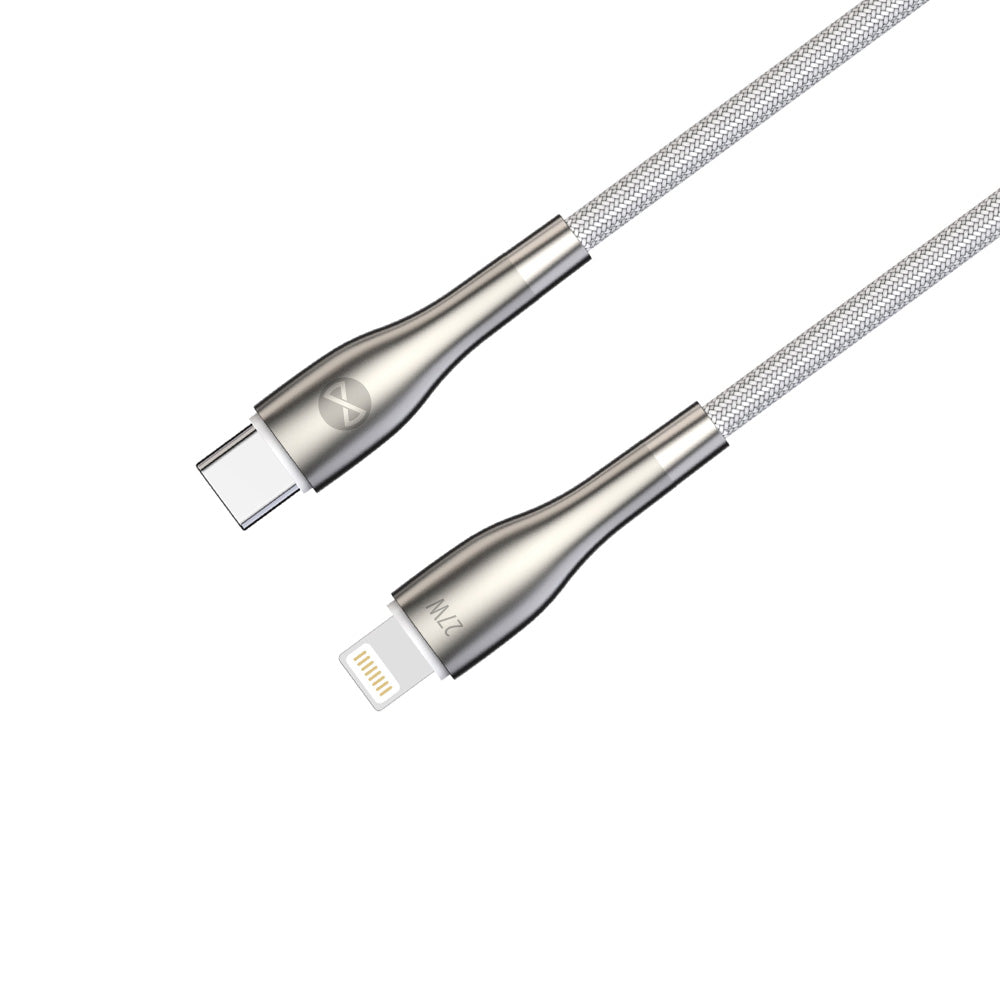 Câble USB-C vers Lightning Forever Sleek 1m 27W — Blanc