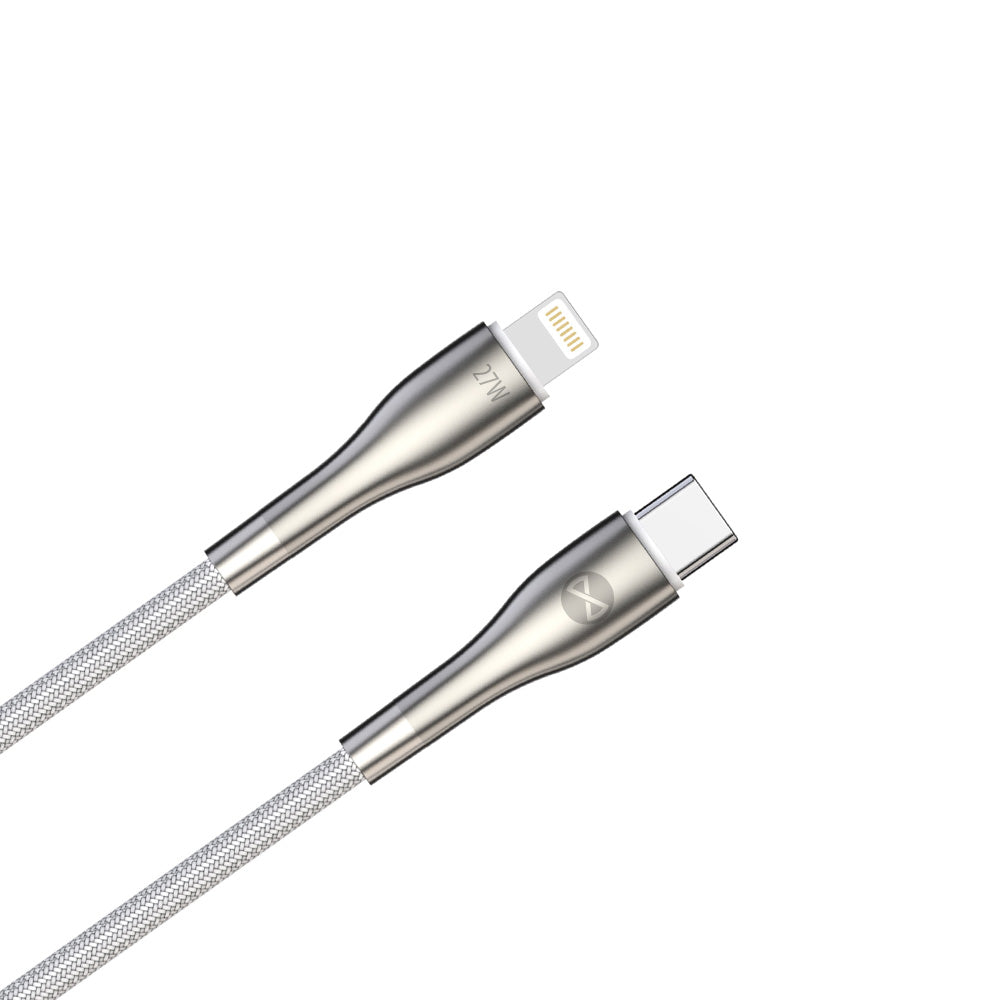 Câble USB-C vers Lightning Forever Sleek 1m 27W — Blanc