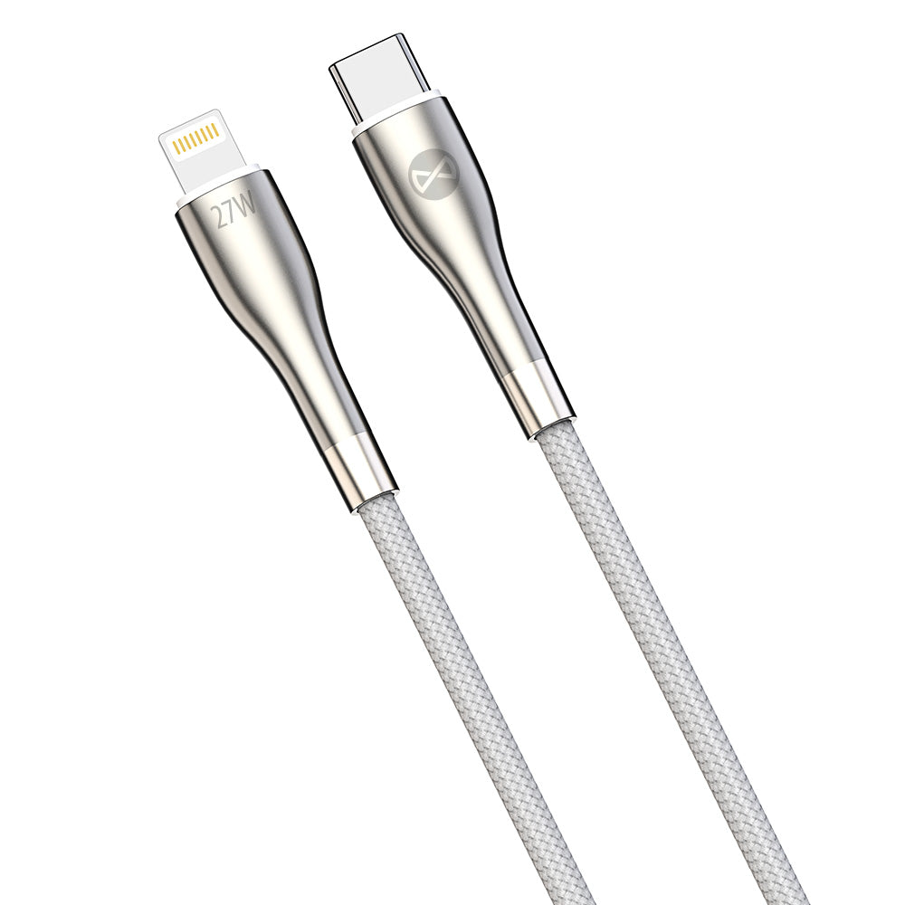 Câble USB-C vers Lightning Forever Sleek 1m 27W — Blanc