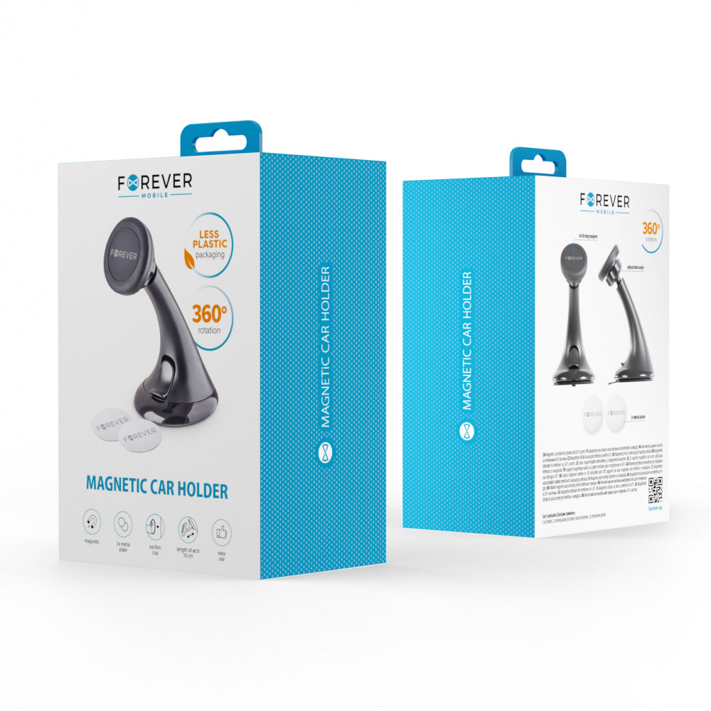 Support magnétique pour pare-brise Forever MH-100 — ventouse, rotation 360°