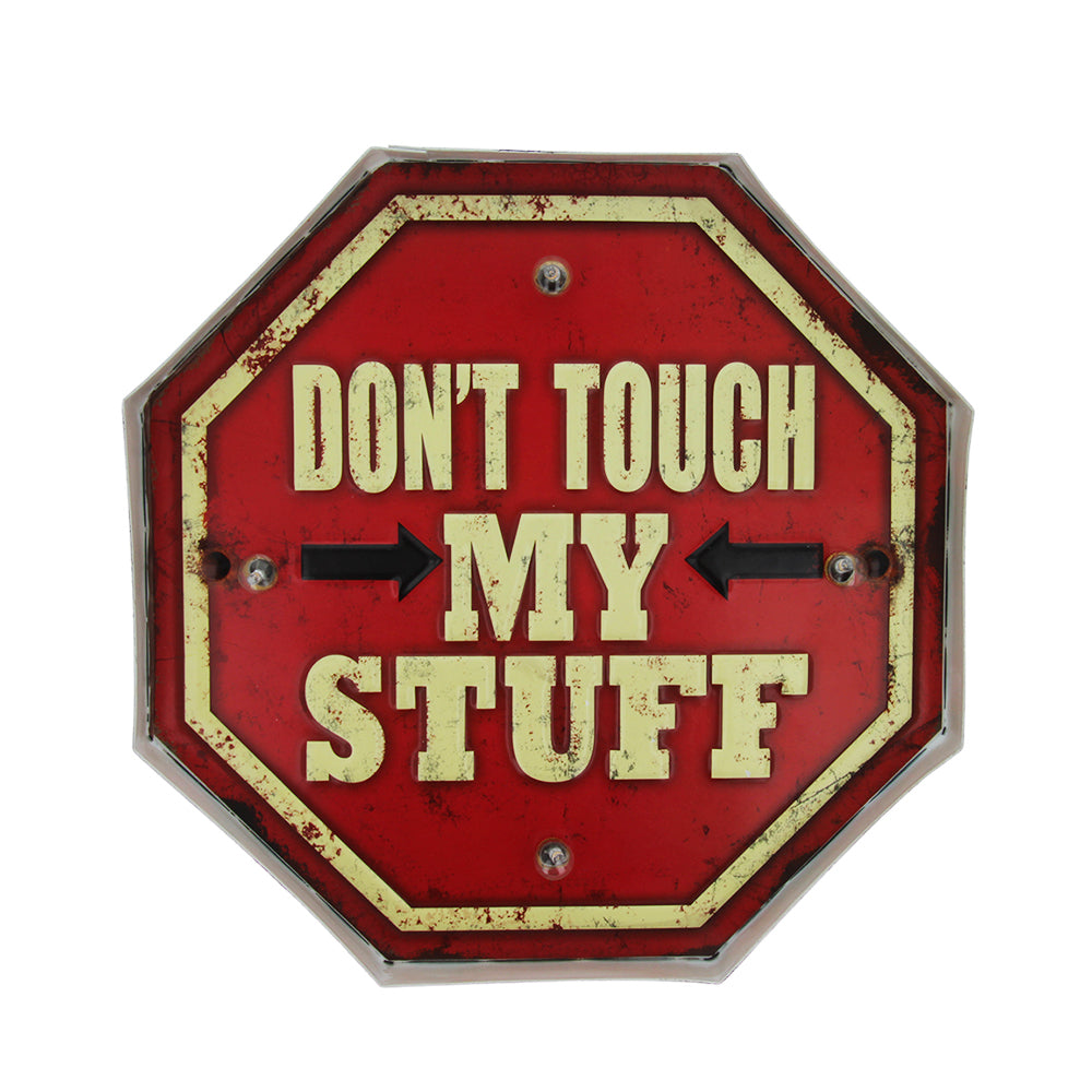 Enseigne LED Rétro Metal Don't Touch Forever Light