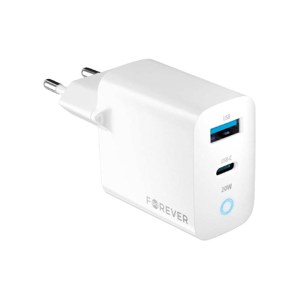 Chargeur mural Forever TC-06 20W USB-C + USB
