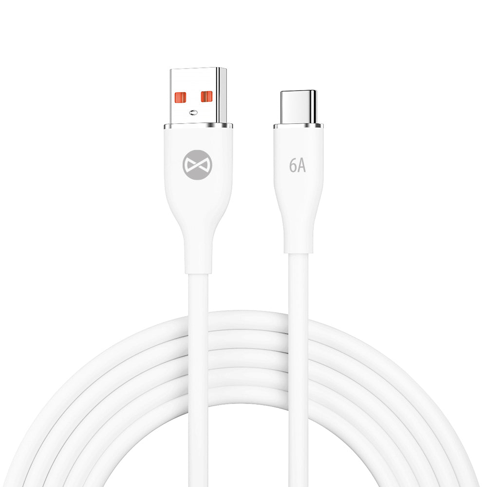 Câble USB-C Forever 1,0 m 6A — Charge rapide 66W blanc
