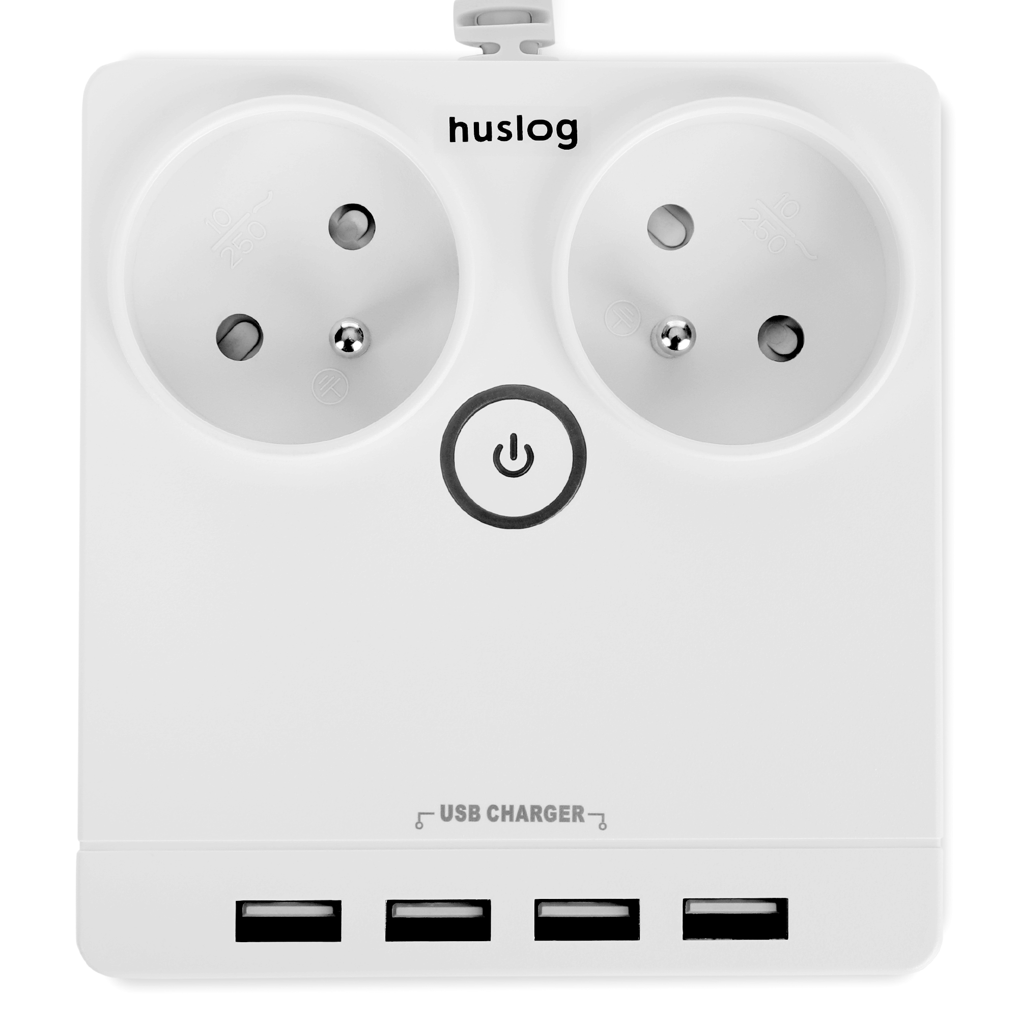 Huslog flat extension cord with 2 sockets EMX-190124
