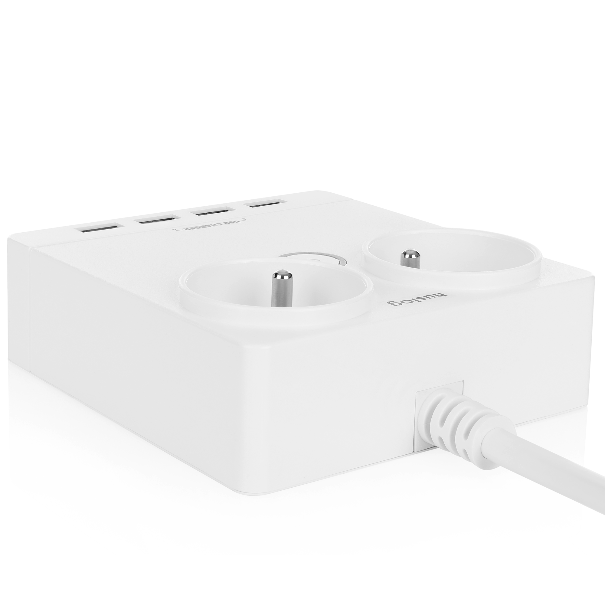 Huslog flat extension cord with 2 sockets EMX-190124