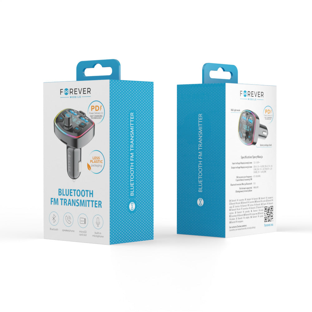 Transmetteur FM Forever TR-360 Bluetooth noir