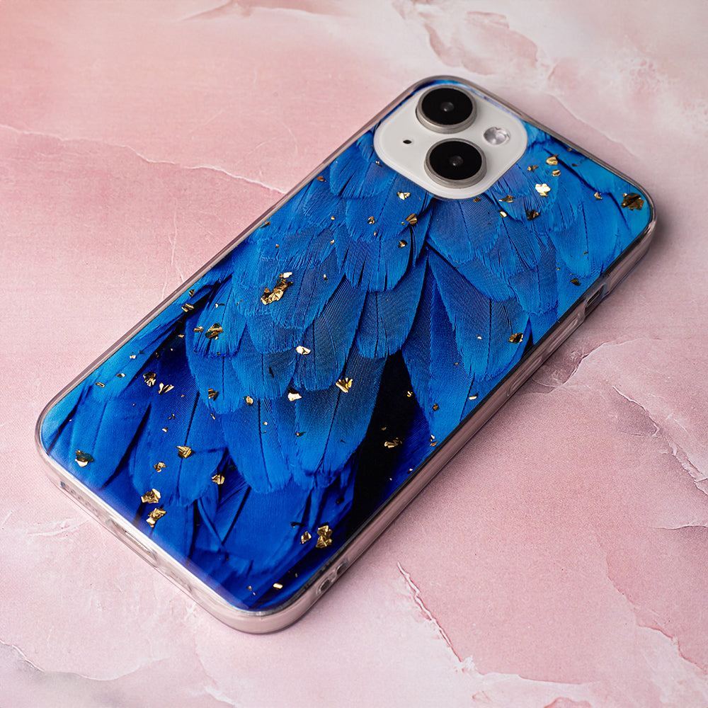 Gold Glam case for iPhone 12 / 12 Pro 6,1" blue