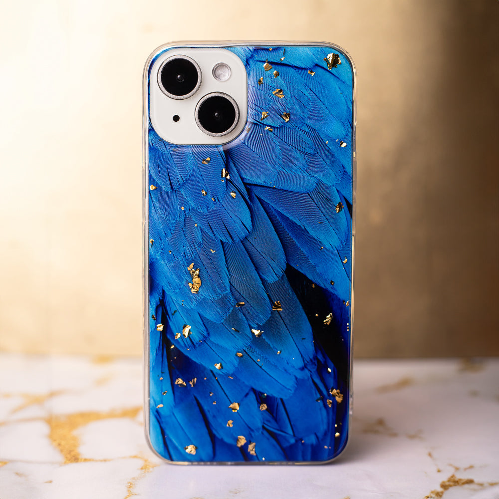 Gold Glam case for iPhone 12 / 12 Pro 6,1" blue