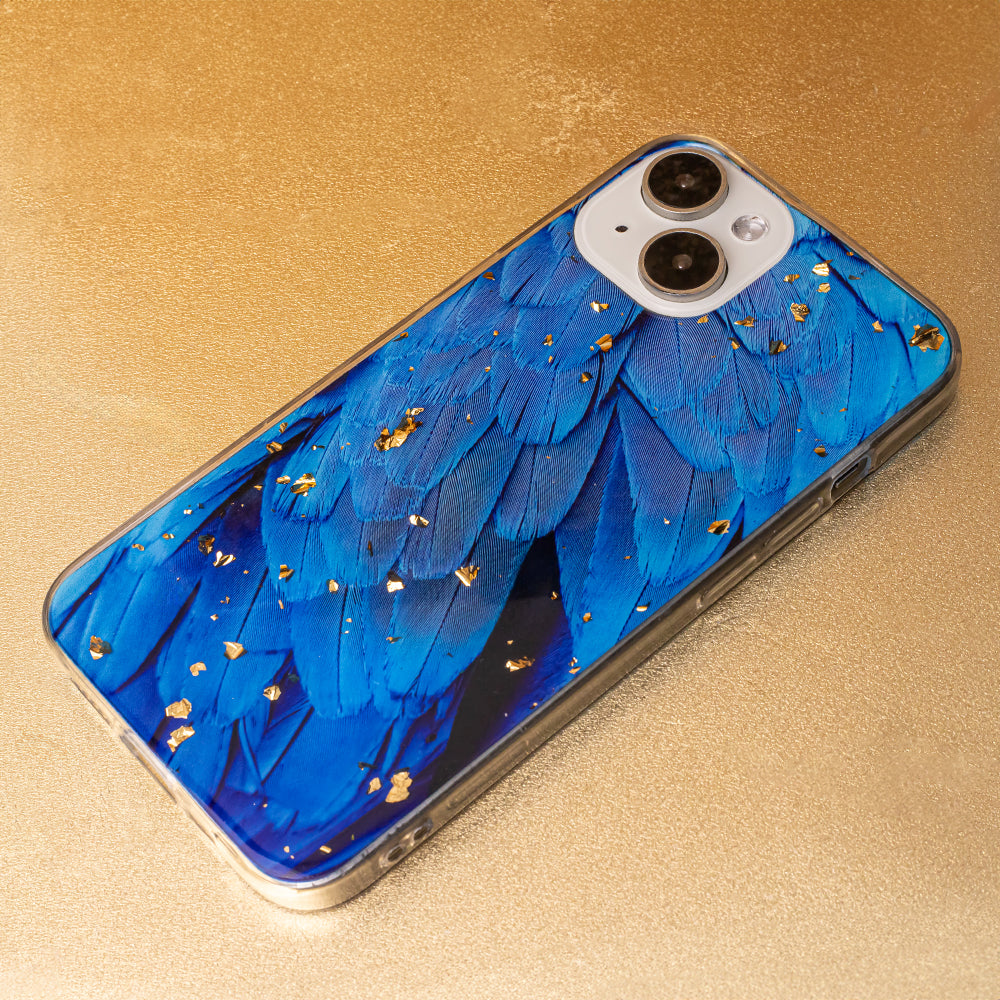 Gold Glam case for iPhone 12 / 12 Pro 6,1" blue