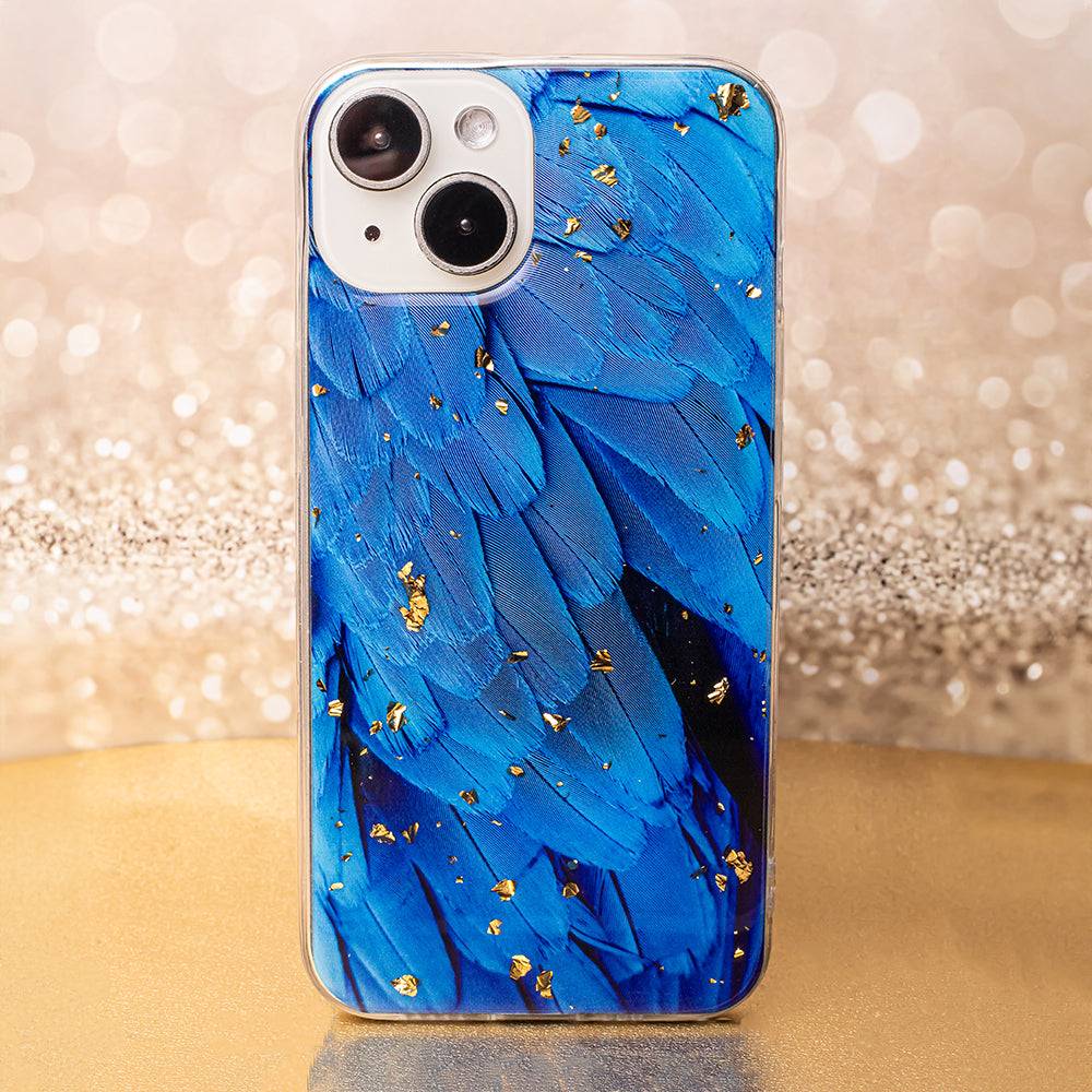Gold Glam case for Samsung Galaxy A35 5G blue