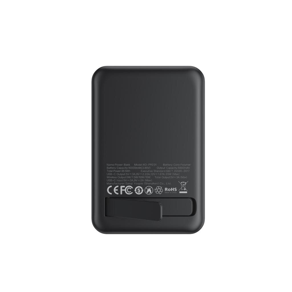 Chargeur XO PR231 Power Bank Magnétique 10000mAh 20W MagSafe Noir