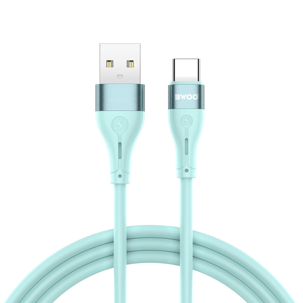 BWOO Cable USB - USB-C 1m 3A Minimalist Silicone Green X280C