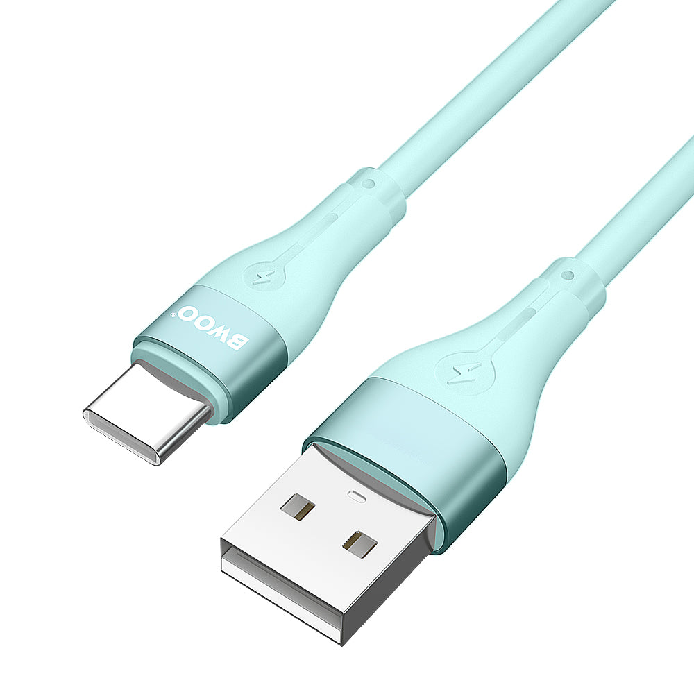 BWOO Cable USB - USB-C 1m 3A Minimalist Silicone Green X280C