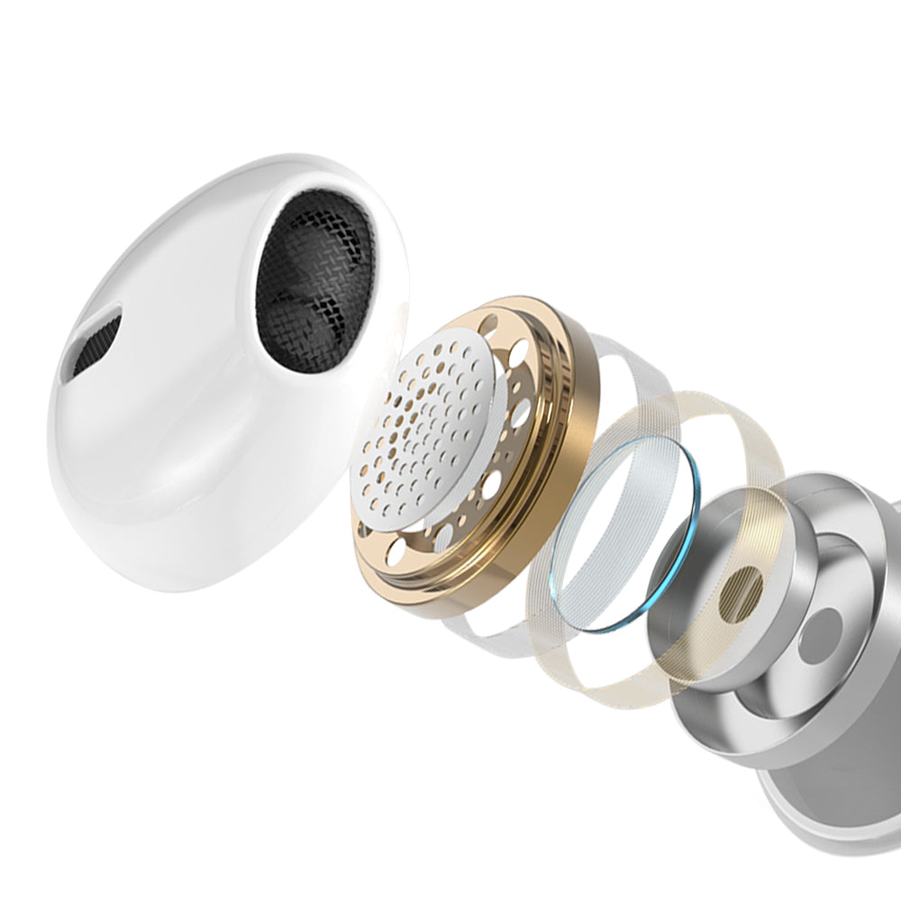 Écouteurs BWOO filaires 3,5mm blanc — Son Hi-Fi