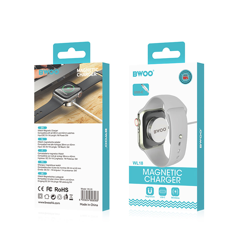 BWOO WL-18 PD 5W magnetic wireless charger magnetic white