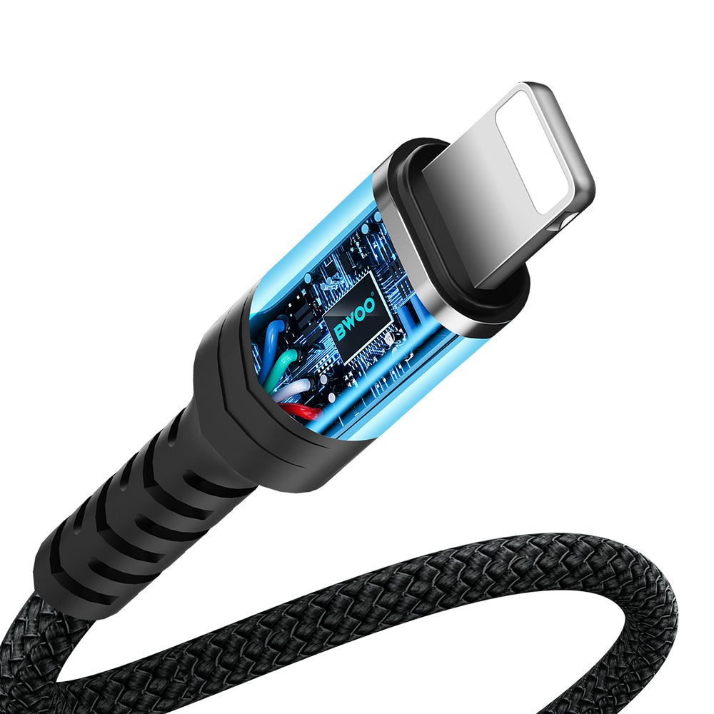 BWOO Adapter AUX 3.5mm - Lightning Black BZ48