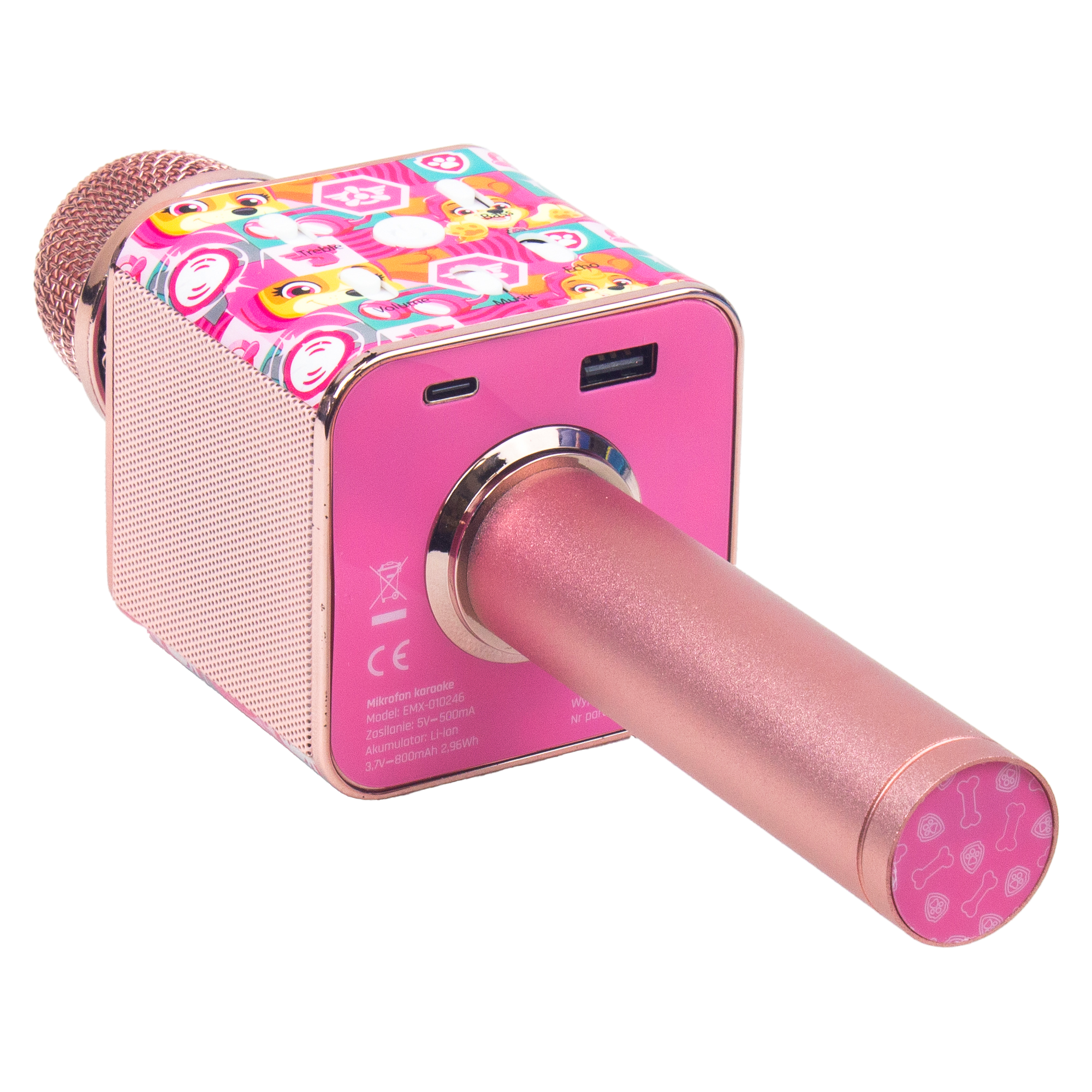 Paw Patrol karaoke microphone pink